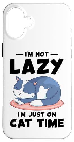 Hülle für iPhone 16 Plus Witziger Katzen Spruch von Katzenliebhaber Katze Katzenlady