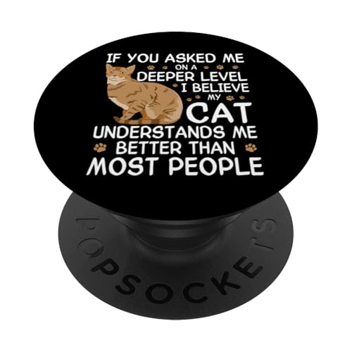 Witziger Katzen Spruch PopSockets Klebender PopGrip von Katzenliebhaber Katze Katzenlady