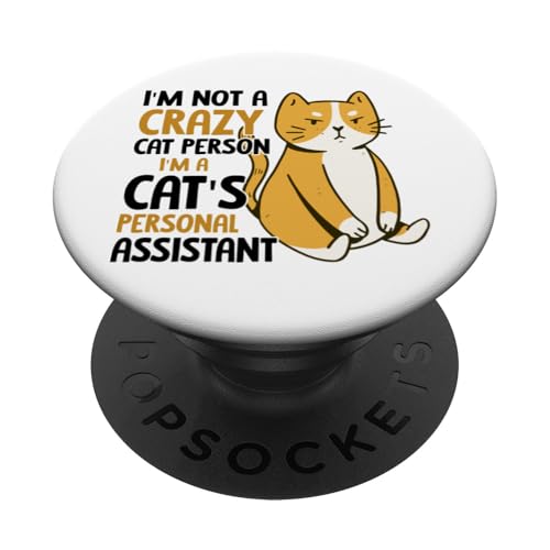 Witziger Katzen Spruch PopSockets Klebender PopGrip von Katzenliebhaber Katze Katzenlady