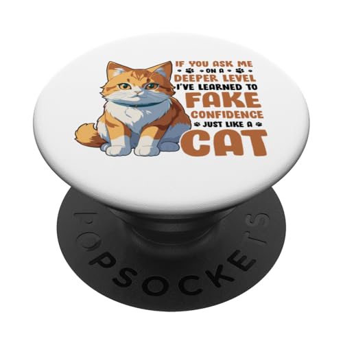 Witziger Katzen Spruch PopSockets Klebender PopGrip von Katzenliebhaber Katze Katzenlady