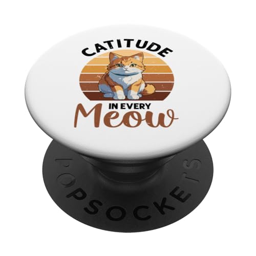 Witziger Katzen Spruch PopSockets Klebender PopGrip von Katzenliebhaber Katze Katzenlady