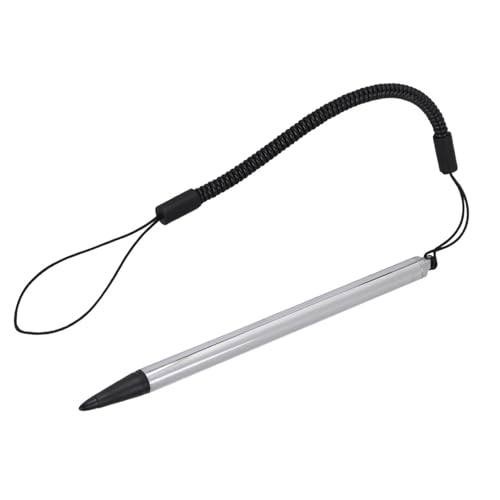 Bildschirm-Touch-Malstift, Resistiver Stift, Federseil, PDA-Navigator, Schwarz, Silber, Rot, ABS, 1 Touch-Stift (Silber) von Kavolet