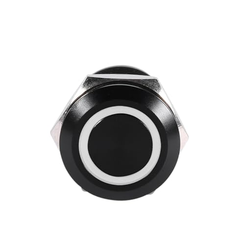 LED Momentary Push Button Toggle Car Light Switch 2A Black Case (Weiß) von Kavolet