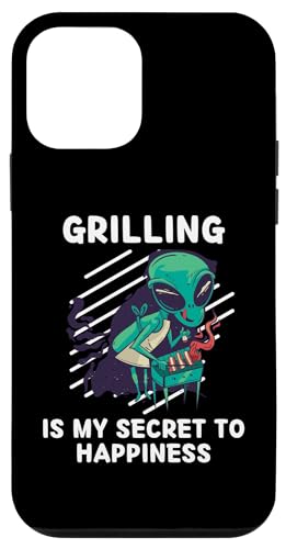 Hülle für iPhone 12 mini Süßes Alien-Grillen ist mein Glücksgeheimnis Alien Lover von Kawaii Alien Grilling Is My Secret To Happiness