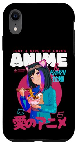 Hülle für iPhone XR Nur ein Mädchen liebt Anime Ramen Kawaii Girl Anime von Kawaii Anime Girls Zajoo