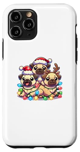 Hülle für iPhone 11 Pro Kawaii Anime Mops Weihnachten Kinder Damen Herren von Kawaii Christmas Tees