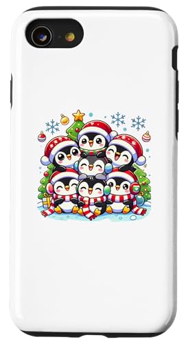 Hülle für iPhone SE (2020) / 7 / 8 Kawaii Anime Pinguin Weihnachten Kinder Damen Herren von Kawaii Christmas Tees