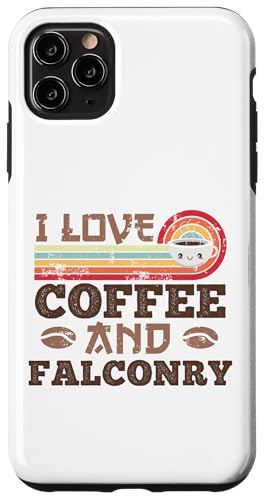 Hülle für iPhone 11 Pro Max Ich liebe Kaffee und Falknerei Cute Kawaii von Kawaii Coffee Lover