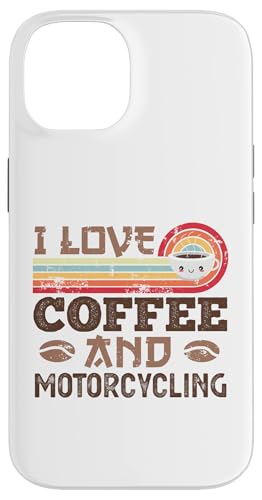 Hülle für iPhone 14 Ich liebe Kaffee und Motorradfahren Cute Kawaii von Kawaii Coffee Lover