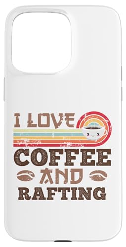 Hülle für iPhone 15 Pro Max Ich liebe Kaffee und Rafting Cute Kawaii von Kawaii Coffee Lover