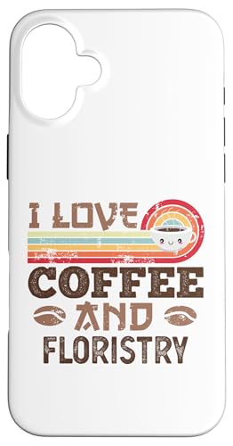 Hülle für iPhone 16 Plus Ich liebe Kaffee und Floristik Cute Kawaii von Kawaii Coffee Lover