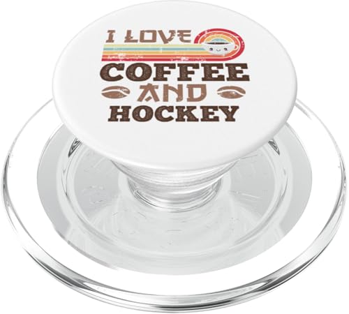 Ich liebe Kaffee und Hockey Cute Kawaii PopSockets PopGrip für MagSafe von Kawaii Coffee Lover