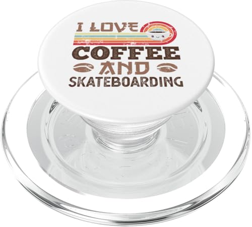 Ich liebe Kaffee und Skateboarden Cute Kawaii PopSockets PopGrip für MagSafe von Kawaii Coffee Lover