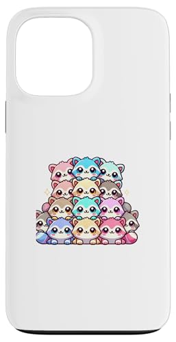 Hülle für iPhone 13 Pro Max Kawaii Anime Racoon Kinder Jungen Mädchen von Kawaii Tees