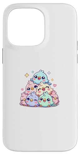 Hülle für iPhone 14 Pro Max Kawaii Anime Pastell Vogel Kinder Jungen Mädchen von Kawaii Tees