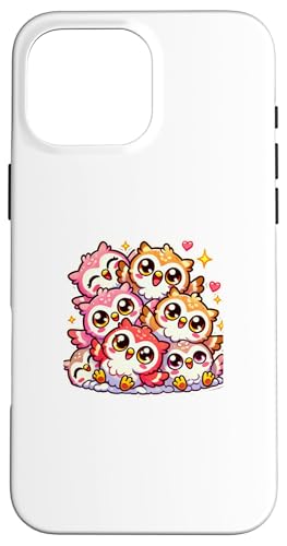 Hülle für iPhone 16 Pro Max Kawaii Anime Eule Kinder Jungen Mädchen von Kawaii Tees