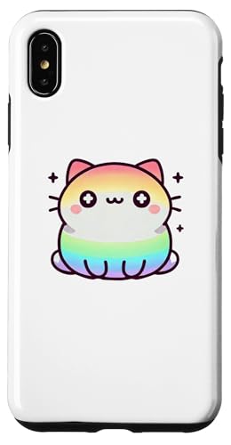 Hülle für iPhone XS Max Kawaii Anime Regenbogen Katze Kinder Damen Herren von Kawaii Tees