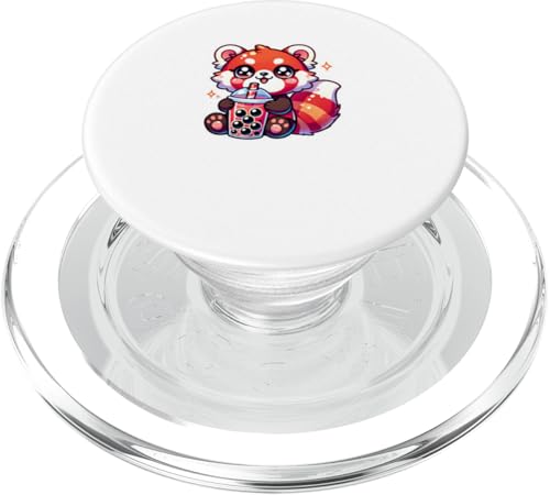 Kawaii Anime Red Panda Boba Kinder Jungen Mädchen PopSockets PopGrip für MagSafe von Kawaii Tees