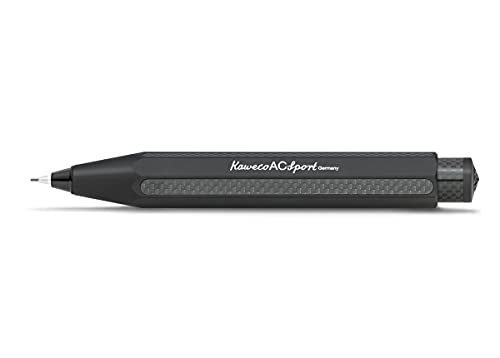 Kaweco AC SPORT Mechanical Pencil Black Minenbleistift Aluminium Schwarz, Minenstärke 0,7mm, Größe: 10,5cm, 10002281 von Kaweco