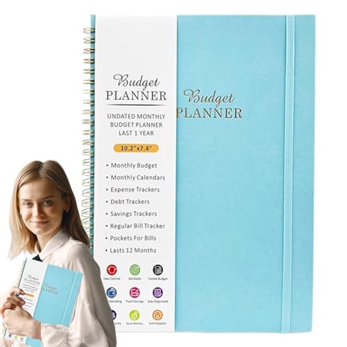 Finanzlogbuch und Geschäftsbuch, monatlicher Finanzorganisator - Benutzerfreundlicher Budgetplaner, Rechnungsorganisator,Bill Tracker Finanzplaner mit doppelseitigen Taschen für Familie, Freunde, Kind von Kaxenig