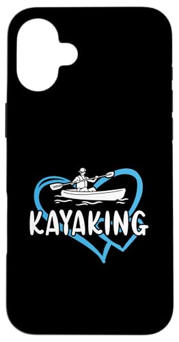 Hülle für iPhone 16 Plus Kajak-Herz Kajakfahren von Kayaking Hobby Present Kayaker Apparel