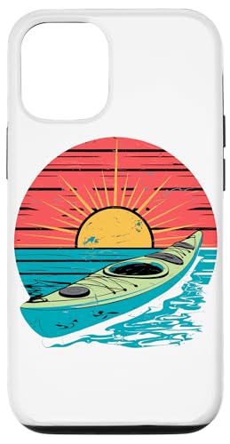 Hülle für iPhone 14 Pro Retro Sunset Kajakfahren Kajak Kajakfahrer von Kayaking Kayak Kayaker Gifts