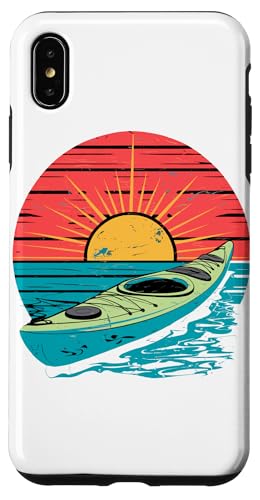 Hülle für iPhone XS Max Retro Sunset Kajakfahren Kajak Kajakfahrer von Kayaking Kayak Kayaker Gifts