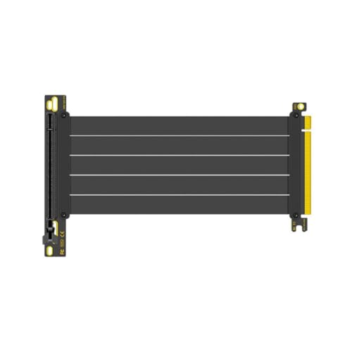 Kayfg PCI-E 4.0 X16 Riser-Kabel Grafikkarte 20cm Verlängerung Geschirmt Flexibel 90°- GPU-Verlängerungskabel Schwarz von Kayfg