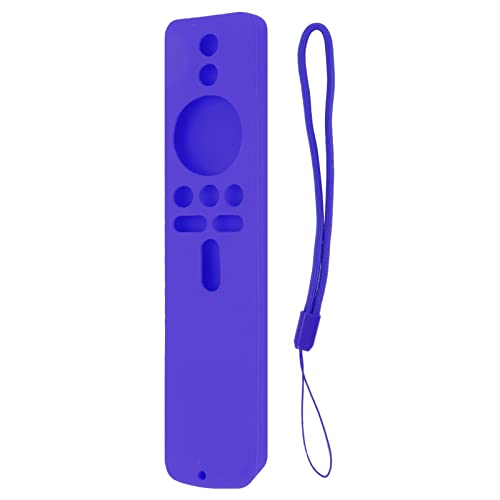 Silikon-Schutzhülle für Xiaomi TV Stick 4K, stoßfeste, rutschfeste Fernbedienungshülle (Purple Set) von Kcabrtet