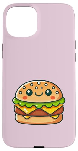 Hülle für iPhone 15 Plus Kawaii Burger Süßer Feinschmecker von Kddrip Food