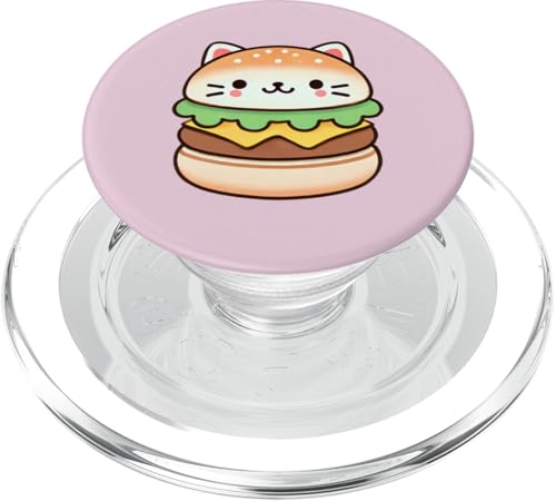 Kawaii Burger Katze Cute Food Funny Cat PopSockets PopGrip für MagSafe von Kddrip Food