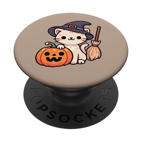 Niedliche Halloween-Katzenliebhaber, lustige Katze PopSockets mit austauschbarem PopGrip von Kddrip Pets