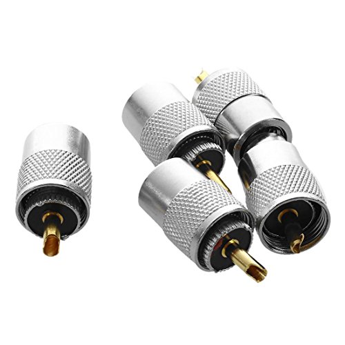 Kdouehg 5 StÜCk UHF PL259 Stecker Lötanschluss FÜR RG8 von Kdouehg