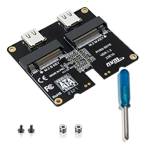 Kdouehg M.2 NVMe SATA SSD Gehäuseadapterkarte 4TB JMS581 Typ-C USB3.1 Gen2 10Gbps HDD Gehäuseerweiterungsadapterkarte Langlebig von Kdouehg