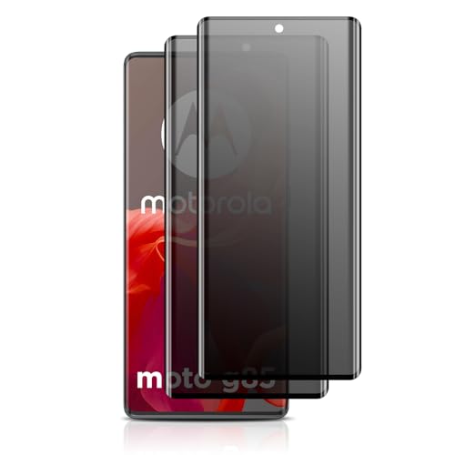 KeHowy Privacy Schutzfolie für Motorola Moto G85 5G für Panzerglas, [2 Stück] [9H Härte] [Anti-Kratzer] Anti Spy Displayschutz, 3D Privacy Panzerfolie Sichtschutz für Motorola Moto G85 5G von KeHowy