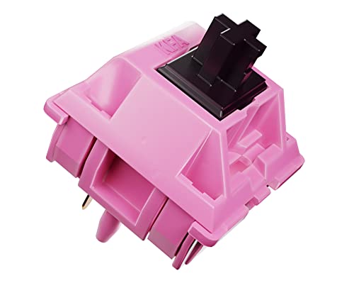 KeebsForAll Pink Robin Linearschalter (handgeschmierte Schalter) – 36 x PCB-montierte 5-polige Schalter für Tastatur – mechanische Tastaturschalter von KeebsForAll