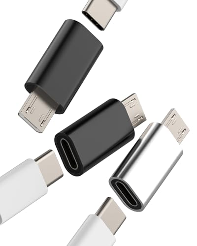 Adapter USB C Buchse auf Micro USB Stecker (3 Stück) Stecker Ladegerät kompatibel mit Samsung Konverter Kabel Typ C Adapter MicroUSB Power von Kefiany