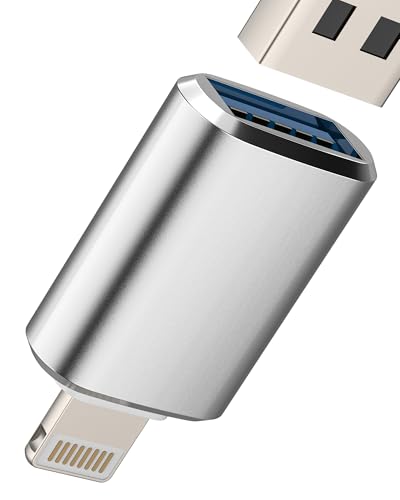 Lightning auf USB Kabel 3.0 OTG Adapter für iPhone 14 13 Pro MAX MFI-zertifiziert für Apple iPad Kartenleser Foto Digital Kamera Anschluss Zubehör Verbindung Tastatur Maus Stick Anschlüsse Lightning auf USB Kabel 3.0 OTG Adapter für iPhone 14 13 Pro MAX MFI-zertifiziert für Apple iPad Kartenleser Foto Digital Kamera Anschluss Zubehör Verbindung Tastatur Maus Stick Anschlüsse von Kefiany