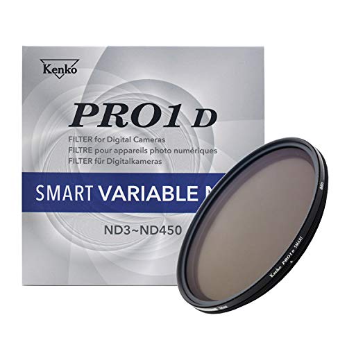 Kenko Variabler Graufilter PRO1D SMART Variable NDX ND3-450 62mm, für Videoaufnahmen, Einstellung der Lichtintensität, stufenlose Einstellung ND3~450 von Kenko