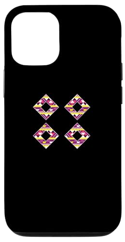 Hülle für iPhone 13 Kente-Muster, minimale geomatrische Raute, afrikanischer Stil von Kente Vibes