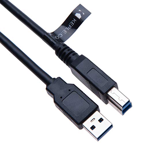 USB 3.0 SuperSpeed Kabel A Stecker auf Typ B Stecker/Adapterkabel für Drucker Scanner Festplattenserver Digital-Fotografiegeräte Docking Station Kamera USB HUB 3,5" SATA Gehäuse / 5 m Schwarz von Keple