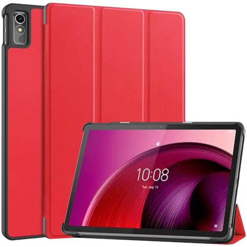 Kepuch Custer Hülle für Lenovo Tab M10 5G 10.6" TB360ZU,Smart PU-Leder Hüllen Schutzhülle Tasche Case Cover - Rot von Kepuch