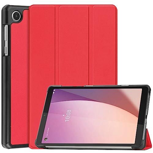 Kepuch Custer Hülle für Lenovo Tab M8 4th Gen TB-300FU,Smart PU-Leder Hüllen Schutzhülle Tasche Case Cover für Lenovo Tab M8 4th Gen TB-300FU - Rot von Kepuch