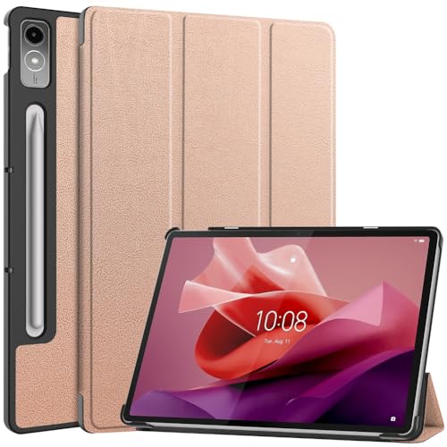 Kepuch Custer Hülle für Lenovo Tab P12 12.7",Smart PU-Leder Hüllen Schutzhülle Tasche Case Cover - Rose Gold von Kepuch