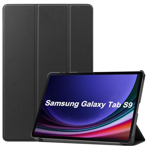 Kepuch Custer Hülle für Samsung Galaxy Tab S9 11" SM-X710 SM-X716B SM-X718U,Smart PU-Leder Hüllen Schutzhülle Tasche Case Cover - Schwarz von Kepuch