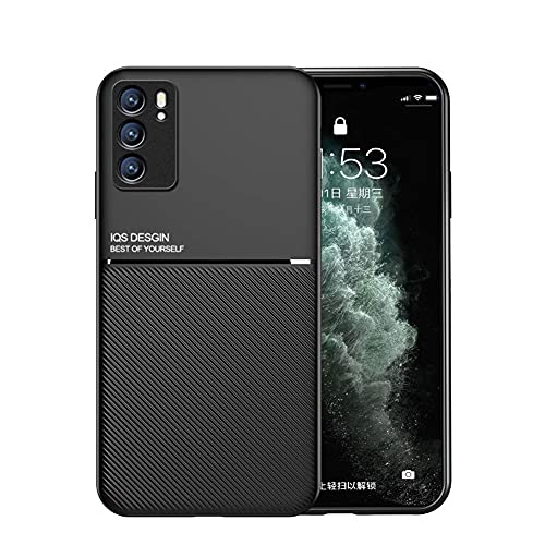 Kepuch Mowen Hülle für Oppo Reno 6 5G - Hüllen Case Eingebaute Metallplatte für Oppo Reno 6 5G - Schwarz von Kepuch