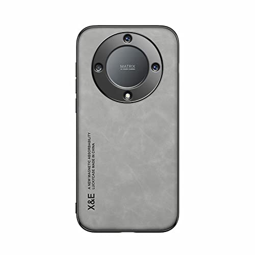 Kepuch Silklike Hülle für Honor Magic 5 Lite/Honor X9a - Hüllen Case Eingebaute Metallplatte für Honor Magic 5 Lite/Honor X9a - Grau von Kepuch