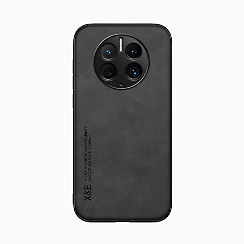 Kepuch Silklike Hülle für Huawei Mate 50 Pro - Hüllen Case Eingebaute Metallplatte für Huawei Mate 50 Pro - Schwarz von Kepuch