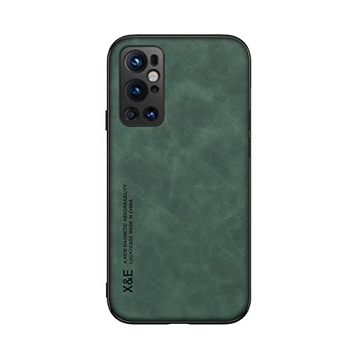 Kepuch Silklike Hülle für Oneplus 9 Pro - Hüllen Case Eingebaute Metallplatte für Oneplus 9 Pro - Grün von Kepuch