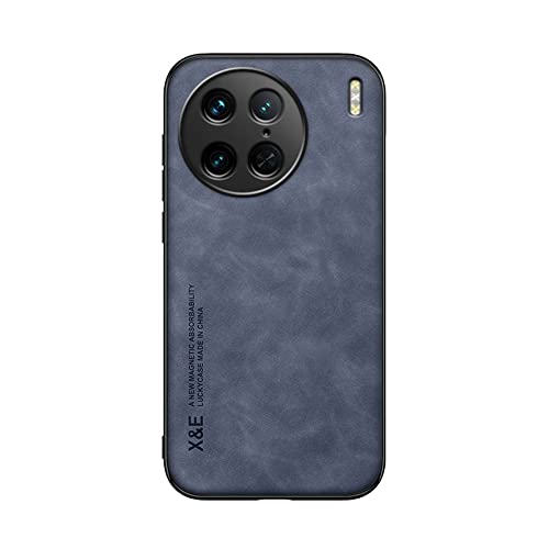 Kepuch Silklike Hülle für Vivo X90 Pro - Hüllen Case Eingebaute Metallplatte für Vivo X90 Pro - Blau von Kepuch